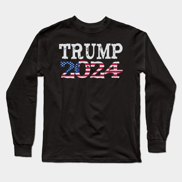 Trump 2024 Long Sleeve T-Shirt by elaissiiliass